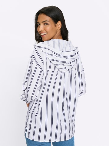 Sieh an! Longbluse in marine-weiß-gestreift