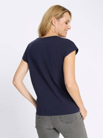 Sieh an! Kurzarm-Shirt in marine-weiß