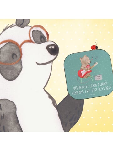 Mr. & Mrs. Panda Untersetzer Gläser E-Gitarre Zwei Riffs mit Spruch in Meeresbrise