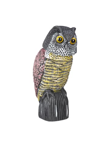 relaxdays 2x Vogelschreck "Eule" in Mehrfarbig