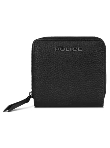 Police Geldbörse Leder 10 cm black