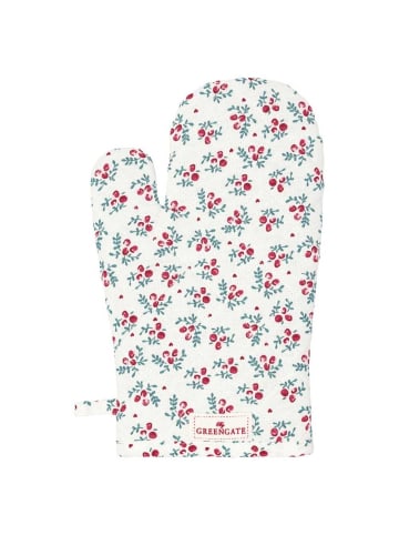 Greengate Ofenhandschuh BELIA Weiß mit Beeren und Tannenzweigen