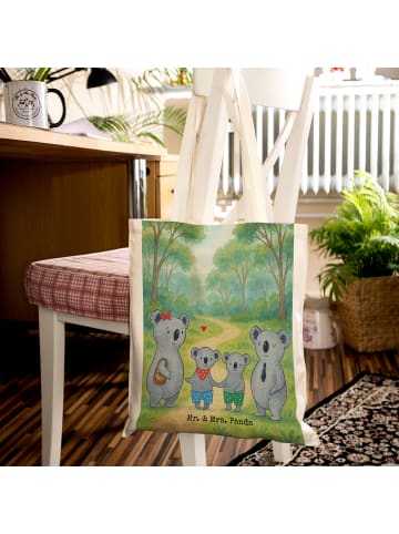 Mr. & Mrs. Panda Baumwollbeutel Koala Familie zwei Design ohne S... in Weiß