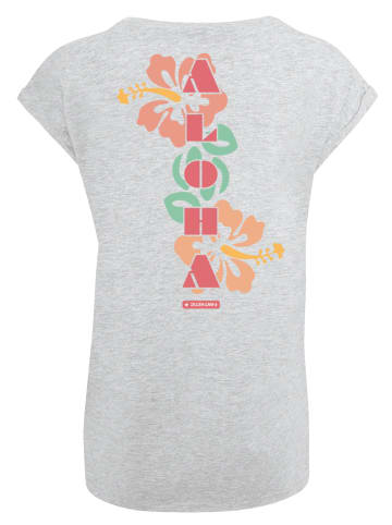 F4NT4STIC Extended Shoulder T-Shirt Aloha in grau meliert