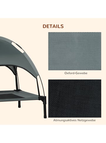 Pawhut Hundeliege Outdoor mit Dach L61 x B46 x H62 cm