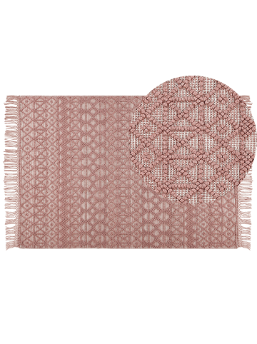 Beliani Kurzflor ALUCRA in Rosa - (W) 160 x (H) 1 x (L) 230 cm