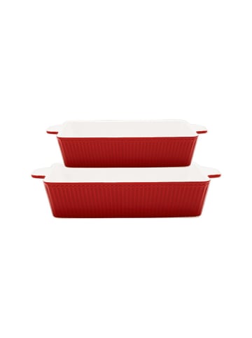 Greengate Auflaufform Alice rechteckig 2er Set in red