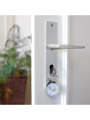 Mr. & Mrs. Panda Anhänger Mäuse Herz ohne Spruch in Grau Pastell