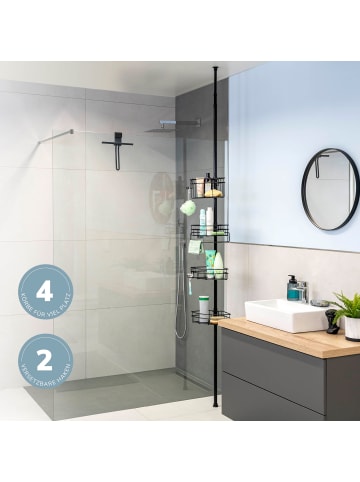 bremermann Teleskop-Badregal 4 Ablagekörbe