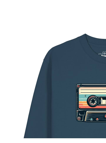 wat? Apparel Sweatshirt Retro Kassette in Petrol