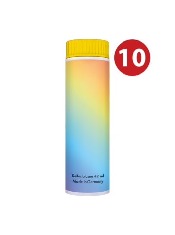 Pustefix PUSTEFIX Seifenblasen Klassik 42ml - 10er Set im Regenbogen-Design