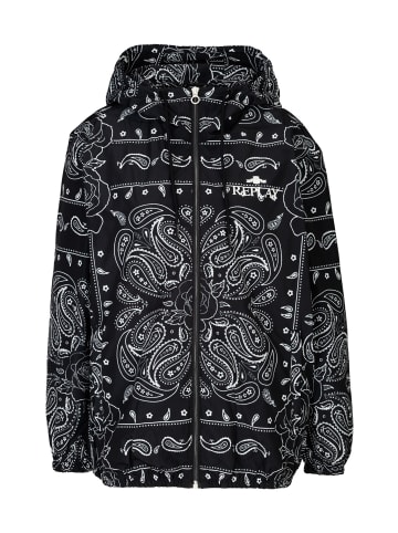 Replay Regenjacke Bandana All Over Print Poly in schwarz