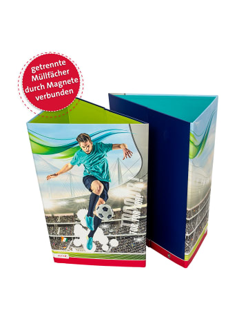ROTH Faltbarer Papierkorb mit Trennsystem Fußballstar