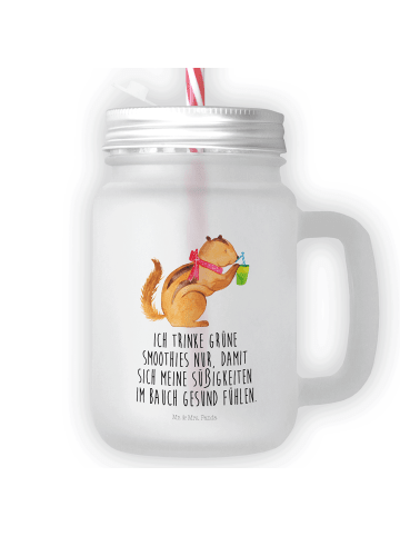 Mr. & Mrs. Panda Limonadenglas Eichhörnchen Smoothie mit Spruch in Transparent