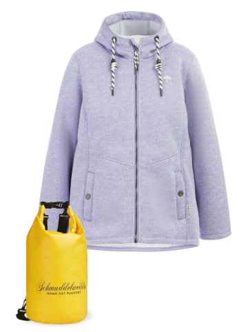 Schmuddelwedda Strickfleecejacke + Tagesrucksack - Set in Helllavendel Melange