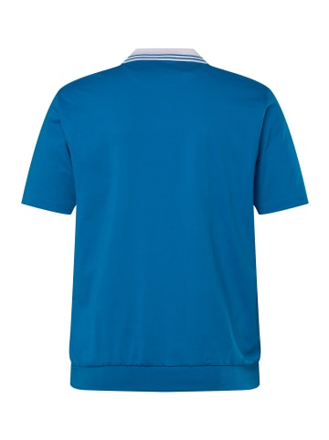 Men Plus Poloshirt in helles azurblau