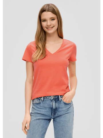 QS T-Shirt kurzarm in Orange