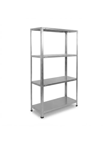 relaxdays Lagerregal in Silber - (B)60 x (H)180 x (T)40 cm