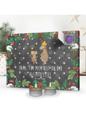 Mr. & Mrs. Panda Adventskalender Bären mit Hut mit Spruch in Kreidetafel