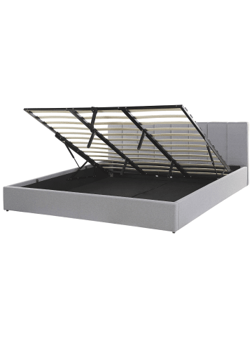 Beliani Doppelbett DREUX in Grau - (W) 191 x (H) 90 x (L) 214 cm
