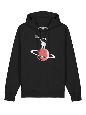 wat? Apparel Sweatshirt Astronaut says Hi in Schwarz