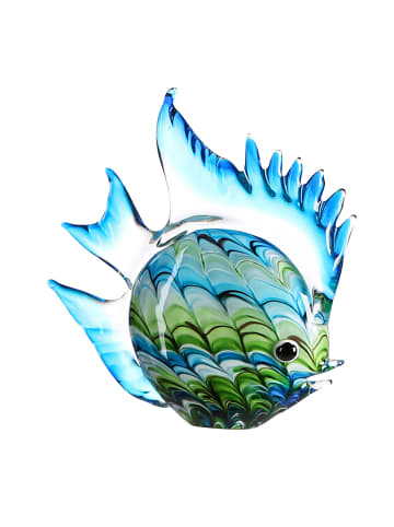 GILDE Figur Fun Fish blau, grün - (H) 27 cm