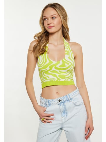 myMo Damen Cropp-Top in WOLLWEISS LIMETTE