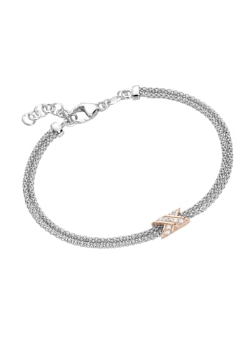 Smart Jewel Armband In Mesh Optik Und Zirkonia in Bicolor