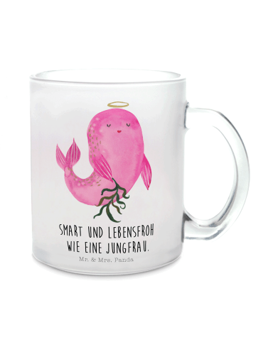 Mr. & Mrs. Panda Tasse mit Motiv Sternzeichen Jungfrau mit Spruch in Transparent