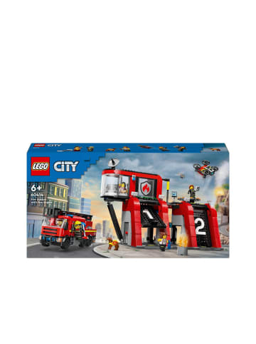 LEGO Bausteine City Feuerwehrstation mit Drehleiterfahrzeug, ab 6 Jahre