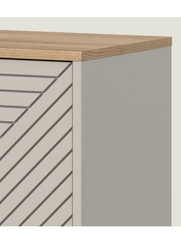 Inn.Furn Highboard in kaschmir, Evoke Eiche 124 cm, Kommode 4-türig