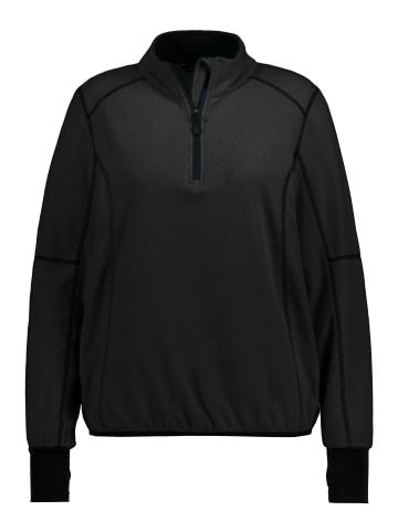 Ulla Popken Fleece-Shirt in schwarz