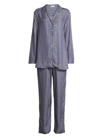 Seidensticker Pyjama Classic Web in Navy