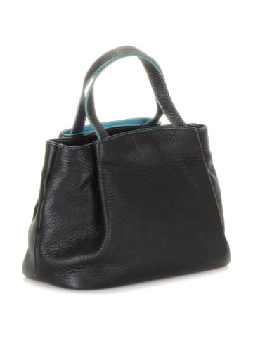MYWALIT Handtasche Leder 22 cm black/pace