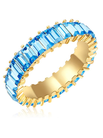 Yokoamii Ring Metall-Legierung Glaskristall in gelbgold