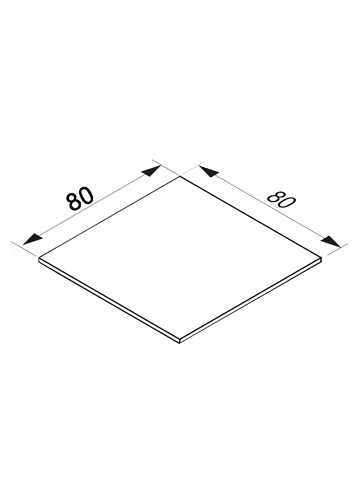 VCM Eckplatte Schreibtisch Lona 80x80 in Sonoma-Eiche