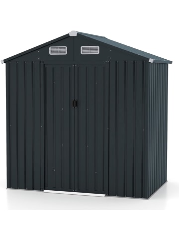 COSTWAY Gerätehaus Metall 4,26 m³ Türgröße: 79x160cm in Anthrazit