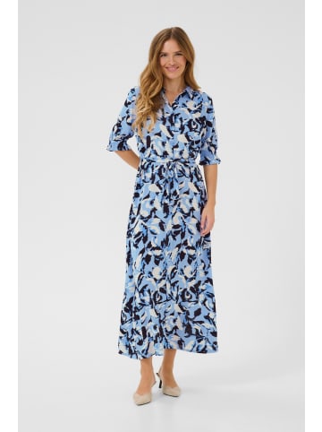 Kaffe Kleid KAmira Regular fit in Blue Flower Print
