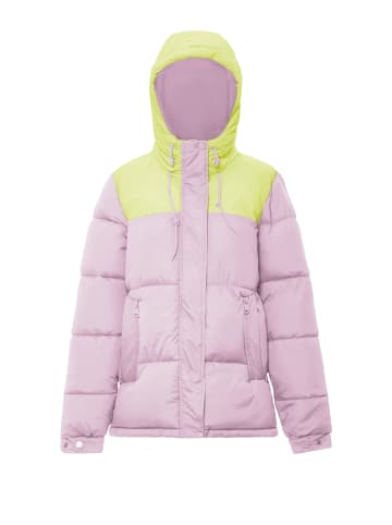 cosimon Wattierte Steppjacke in Macaron Pink Saure Limette