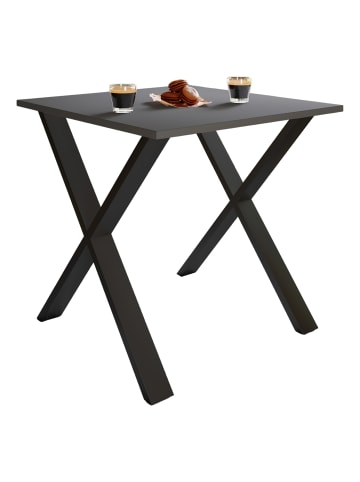 VCM Premium Holz Esstisch Tisch Xona X Silber in Schwarz / Anthrazit