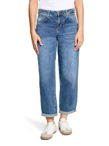 CARTOON Used Look-Jeans mit Waschung in Dark Blue Denim