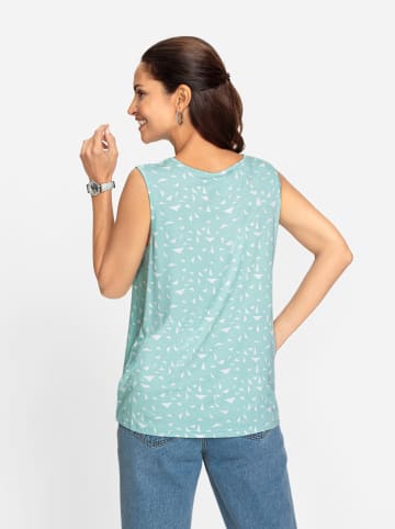 WITT WEIDEN Shirttop in mint-weiß-bedruckt