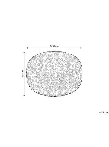 Beliani Pouf DUKI in /Beige - (W) 50 x (H) 40 x (L) 50 cm