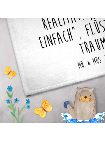 Mr. & Mrs. Panda Handtuch Schwein Glück mit Spruch in Weiß