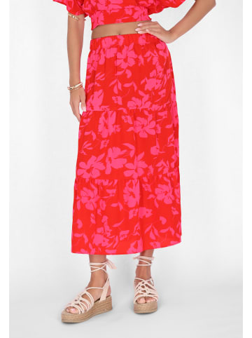 IZIA Women Skirt in red pink