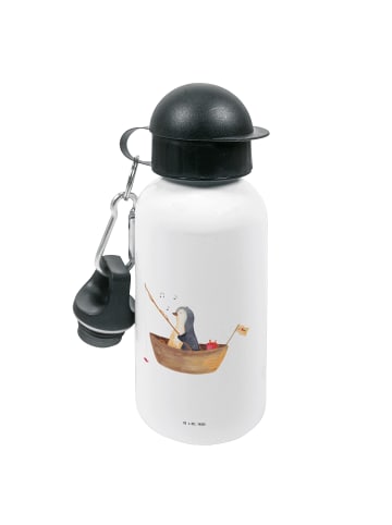 Mr. & Mrs. Panda Kindertrinkflasche Pinguin Angelboot ohne Spruch in Weiß