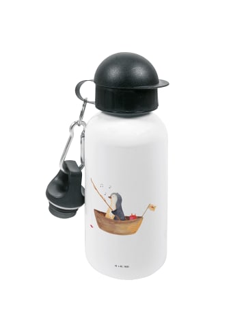 Mr. & Mrs. Panda Trinkflasche Pinguin Angelboot ohne Spruch in Weiß