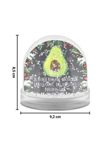 Mr. & Mrs. Panda Schneekugel Weihnachten Avocado Glücklich mit S... in Kreidetafel