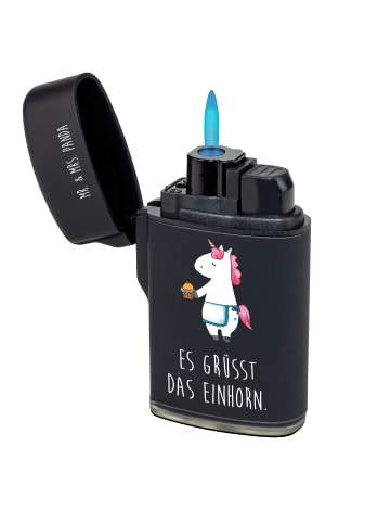 Mr. & Mrs. Panda Feuerzeug Einhorn Muffin mit Spruch in Schwarz