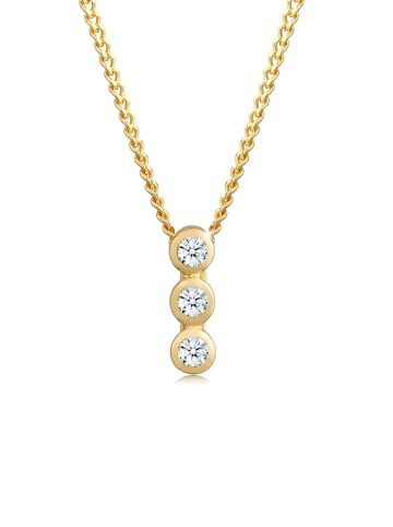 Elli DIAMONDS  Halskette 585 Gelbgold Kreis, Geo in Gold